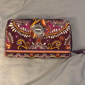 Vera Bradley Purple and Orange Paisley Wallet